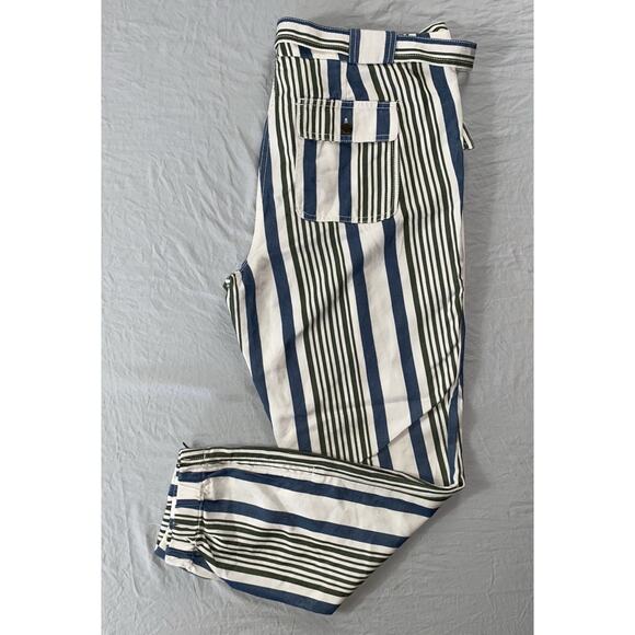 Ann Taylor Pants - Ann Taylor Loft Belted Paperbag Pants. Striped Ivory, Women's 12T Tall. NWT!!